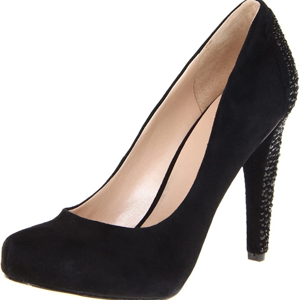 Nine West Coldfeet Black Rhinestone Heels